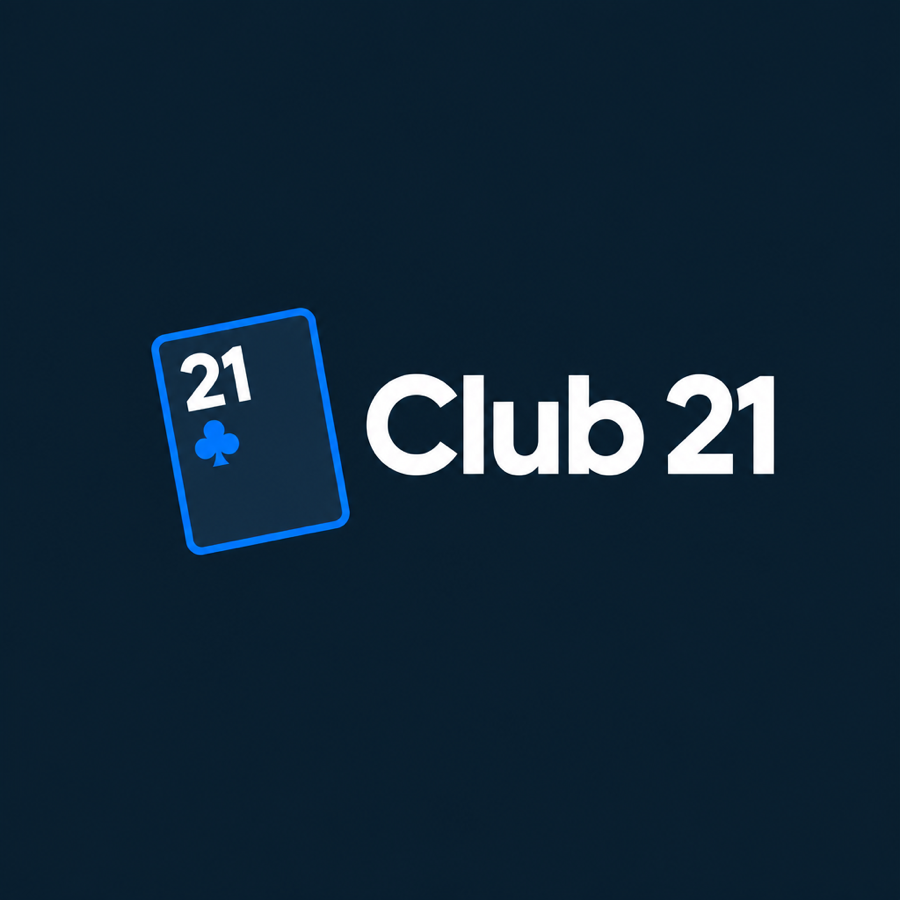 Route D, a tilted playing card indexed 21 beside the wordmark